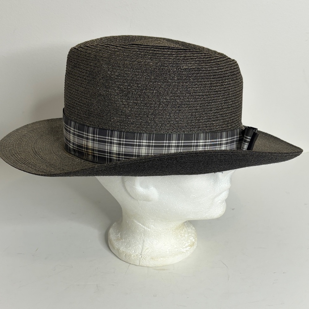 Vintage Biltmore Milan Golf Hat Mens Large XL Gray Straw Made in Canada